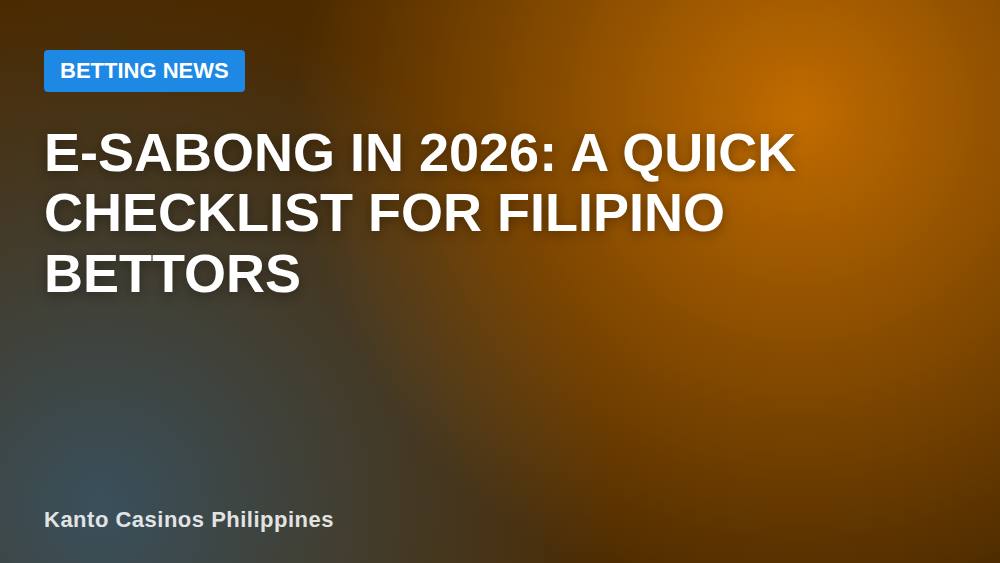 E-Sabong in 2026: A Quick Checklist for Filipino Bettors